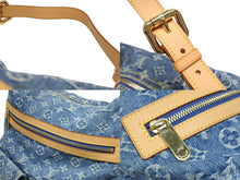 画像をギャラリービューアに読み込む, LOUIS VUITTON ルイヴィトン バギーGM ショルダーバッグ M95048 モノグラムデニム ブルー ゴールド金具 美品 中古 4b006008