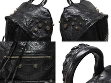 Load image into Gallery viewer, BALENCIAGA バレンシアガ LE CAGOLE BACKPACK ルカゴール リュックサック 766297 レザー ブラック 美品 中古 4b006021