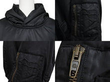 Load image into Gallery viewer, 極美品 BALENCIAGA バレンシアガ 22AW Sporty B Pull-Over Bomber スポーティー B プルオーバー ボンバー ジャケット ブラック ナイロン 720157 サイズ2 中古 4b006025