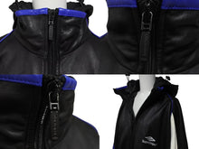 Load image into Gallery viewer, BALENCIAGA バレンシアガ 23SS 3B Sports Icon Leather Jacket スポーツ アイコン レザー ジャケット ブラック ラムスキン 697771 サイズ2 美品 中古 4b006026