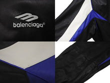 Load image into Gallery viewer, BALENCIAGA バレンシアガ 23SS 3B Sports Icon Leather Jacket スポーツ アイコン レザー ジャケット ブラック ラムスキン 697771 サイズ2 美品 中古 4b006026