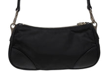 Load image into Gallery viewer, PRADA プラダ テスート ワンショルダーバッグ ブラック ナイロン レザー ハンドバッグ トライアングルロゴ BR2050 シルバー金具 美品 中古 4b006034