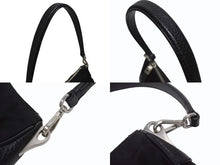 Load image into Gallery viewer, PRADA プラダ テスート ワンショルダーバッグ ブラック ナイロン レザー ハンドバッグ トライアングルロゴ BR2050 シルバー金具 美品 中古 4b006034