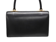 Load image into Gallery viewer, HERMES エルメス コルドリエール ハンドバッグ ボックスカーフ ブラック ゴールド金具 ○W刻印 1993年 美品 中古 4b006083