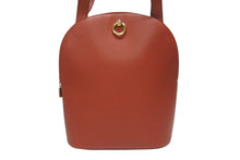 Load image into Gallery viewer, CELINE セリーヌ ロゴリング ショルダーバッグ トートバッグ M94 レザー レッド ゴールド金具 美品 中古 4b006088