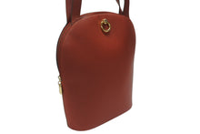 Load image into Gallery viewer, CELINE セリーヌ ロゴリング ショルダーバッグ トートバッグ M94 レザー レッド ゴールド金具 美品 中古 4b006088