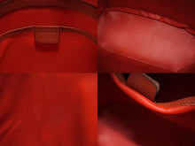 Load image into Gallery viewer, CELINE セリーヌ ロゴリング ショルダーバッグ トートバッグ M94 レザー レッド ゴールド金具 美品 中古 4b006088