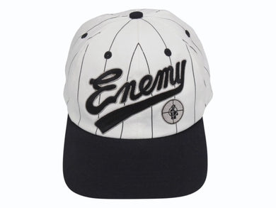 極美品 SAINT MICHAEL × Public Enemy セントマイケル パブリックエネミー 24AW キャップ ブラック ホワイト OS SM-YS1-0000-C22 サイズOS 中古 4b006100