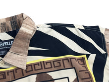 画像をギャラリービューアに読み込む, 極美品 pellepelle ペレペレ 半袖シャツ 90s ポリエステル ブラウン マルチカラー サイズ3XL 中古 4b006109