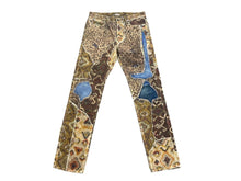 画像をギャラリービューアに読み込む, KAPITAL キャピタル パッチワーク レオパード コーデュロイ デニムパンツ KAPITAL KOUNTRY コットン ブラウン サイズ34 美品 中古 4b006112