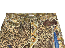 画像をギャラリービューアに読み込む, KAPITAL キャピタル パッチワーク レオパード コーデュロイ デニムパンツ KAPITAL KOUNTRY コットン ブラウン サイズ34 美品 中古 4b006112