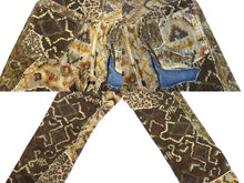 画像をギャラリービューアに読み込む, KAPITAL キャピタル パッチワーク レオパード コーデュロイ デニムパンツ KAPITAL KOUNTRY コットン ブラウン サイズ34 美品 中古 4b006112