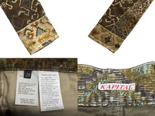 画像をギャラリービューアに読み込む, KAPITAL キャピタル パッチワーク レオパード コーデュロイ デニムパンツ KAPITAL KOUNTRY コットン ブラウン サイズ34 美品 中古 4b006112