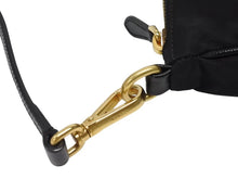 画像をギャラリービューアに読み込む, 新品未使用 PRADA プラダ ワンショルダーバッグ ナイロン サフィアーノレザー ブラック イタリア製 ゴールド金具 中古 4b006145