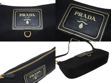 画像をギャラリービューアに読み込む, 新品未使用 PRADA プラダ ワンショルダーバッグ ナイロン サフィアーノレザー ブラック イタリア製 ゴールド金具 中古 4b006145