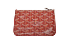 画像をギャラリービューアに読み込む, 極美品 GOYARD ゴヤール セナ ミニ ポーチ SENAT2MINTY09CL09P レザー PVC レッド シルバー金具 中古 4b006163