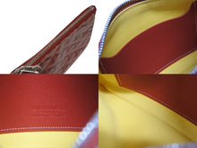 画像をギャラリービューアに読み込む, 極美品 GOYARD ゴヤール セナ ミニ ポーチ SENAT2MINTY09CL09P レザー PVC レッド シルバー金具 中古 4b006163