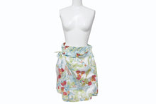 画像をギャラリービューアに読み込む, LOEWE ロエベ ヴィンテージ ラップスカート 総柄 スカーフ柄 アナグラム コットン マルチカラー サイズM 美品 中古 4b006179