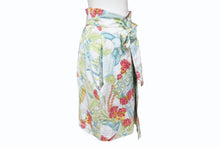 画像をギャラリービューアに読み込む, LOEWE ロエベ ヴィンテージ ラップスカート 総柄 スカーフ柄 アナグラム コットン マルチカラー サイズM 美品 中古 4b006179