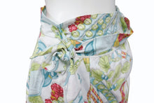 画像をギャラリービューアに読み込む, LOEWE ロエベ ヴィンテージ ラップスカート 総柄 スカーフ柄 アナグラム コットン マルチカラー サイズM 美品 中古 4b006179