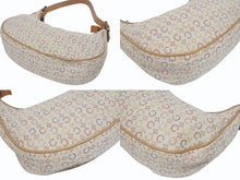 Load image into Gallery viewer, CELINE セリーヌ ワンショルダーバッグ CE00/13 キャンバス レザー ベージュ イタリア製 マカダム柄 総柄 美品 中古 4b006208