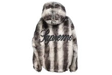 画像をギャラリービューアに読み込む, Supreme シュプリーム 20FW リバーシブル フーデッドジャケット フェイクファー ブラック グレー アクリル ポリエステル 美品 中古 4b006215