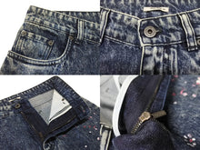 画像をギャラリービューアに読み込む, 極美品 MIUMIU ミュウミュウ フラワーペイント デニムパンツ AMM1 2019 2161 コットン ポリエステル ブルー ピンク サイズ28 中古 4b006223