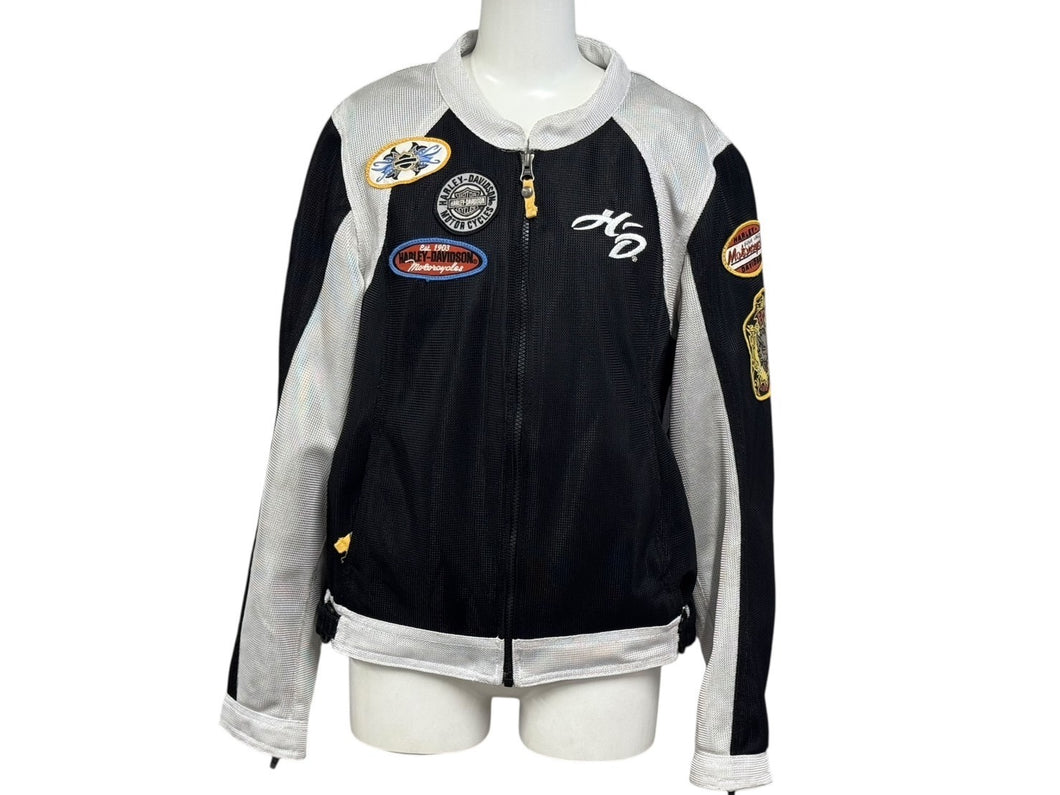 HARLEYDAVIDSON ハーレーダビッドソン レーシングジャケット 97288-12VW ブラック ホワイト マルチカラー サイズS 美品 中古 4b006226