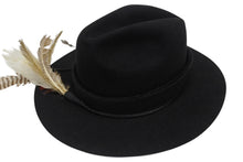 画像をギャラリービューアに読み込む, CHROME HEARTS クロムハーツ フェザーハット 帽子 サイズL ビーバーフェルト ハラコ ブラック 美品 中古 4b006243