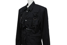 画像をギャラリービューアに読み込む, 極美品 PRADA プラダ 24SS シングルブレスト コットンジャケット UG1267 IC コットン ブラック サイズ48R 中古 4b006260