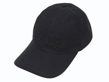 画像をギャラリービューアに読み込む, 極美品 LOEWE ロエべ キャップ K820358X36 ブラック無地 刺繍 付属品(保存袋あり) キャンバス 中古 4b006266