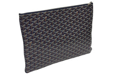 画像をギャラリービューアに読み込む, GOYARD ゴヤール セナGM クラッチバッグ ネイビー ゴヤールディンキャンバス シルバー金具 SENAT2GMLTY07CL07P 美品 中古 4b006297