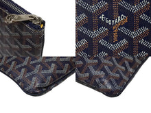 画像をギャラリービューアに読み込む, GOYARD ゴヤール セナGM クラッチバッグ ネイビー ゴヤールディンキャンバス シルバー金具 SENAT2GMLTY07CL07P 美品 中古 4b006297