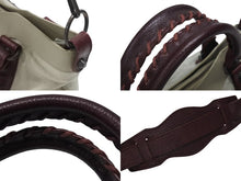 Load image into Gallery viewer, BALENCIAGA バレンシアガ ザ・ファースト 2WAYハンドバッグ 103208 ボルドー ライトブルー ブルー 美品 中古 4b006309