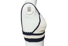 Load image into Gallery viewer, 新品同様 MIUMIU ミュウミュウ Cotton bralette コットンブラレット ブラジャー トップス 2024-2025AW ホワイト ネイビー サイズ38 中古 4b006323