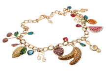 画像をギャラリービューアに読み込む, 極美品 DOLCE&amp;GABBANA ドルチェアンドガッバーナ ネックレス WPJ1S2W00011 重量約211.3g フルーツ ブラス ラインストーン 中古 4b006325