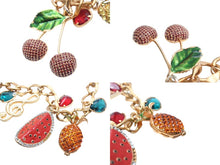 画像をギャラリービューアに読み込む, 極美品 DOLCE&amp;GABBANA ドルチェアンドガッバーナ ネックレス WPJ1S2W00011 重量約211.3g フルーツ ブラス ラインストーン 中古 4b006325