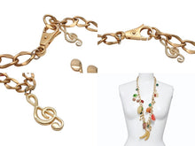 画像をギャラリービューアに読み込む, 極美品 DOLCE&amp;GABBANA ドルチェアンドガッバーナ ネックレス WPJ1S2W00011 重量約211.3g フルーツ ブラス ラインストーン 中古 4b006325