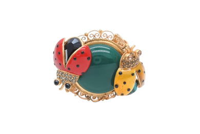 DOLCE&GABBANA ドルチェアンドガッバーナ ブラスリング 指輪 WRI6C1W0001 重量約32.4g 13.5号 てんとう虫 美品 中古 4b006327