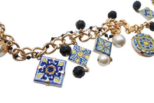 画像をギャラリービューアに読み込む, DOLCE&amp;GABBANA ドルチェアンドガッバーナ ネックレス 重量約177.9g メキシカンタイル調 ブラス テラコッタ 美品 中古 4b006329