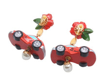 画像をギャラリービューアに読み込む, 極美品 DOLCE&amp;GABBANA ドルチェアンドガッバーナ イヤリング 重量約33.9g フェイクパール ラインストーン 薔薇 車 中古 4b006333