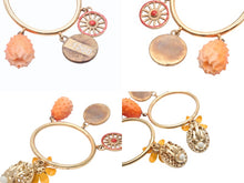 画像をギャラリービューアに読み込む, DOLCE&amp;GABBANA ドルチェアンドガッバーナ イヤリング フラワーモチーフ オレンジ マルチカラー ゴールド金具 美品 中古 4b006334