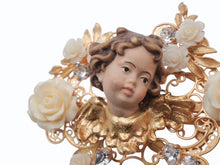 画像をギャラリービューアに読み込む, DOLCE&amp;GABBANA ドルチェアンドガッバーナ ヘアクリップ ダッカール 重量約67.1g ブラス ラインストーン エンジェル 薔薇 美品 中古 4b006335