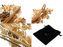 画像をギャラリービューアに読み込む, DOLCE&amp;GABBANA ドルチェアンドガッバーナ ヘアクリップ ダッカール 重量約67.1g ブラス ラインストーン エンジェル 薔薇 美品 中古 4b006335