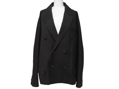 BOTTEGAVENETA ボッテガヴェネタ ダブルテーラードジャケット655968 V0BS0 コットン ブラウン サイズ50 美品 中古 4b006348