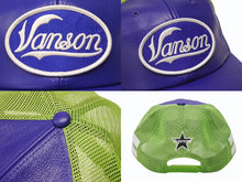 画像をギャラリービューアに読み込む, 新品未使用 Supreme シュプリーム × Vanson ヴァンソン レザーキャップ ブルー グリーン ONE SIZE 58cm H79FW25 中古 4b006372