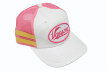 画像をギャラリービューアに読み込む, 新品未使用 Supreme シュプリーム × Vanson ヴァンソン レザーキャップ ピンク ホワイト ONE SIZE 58cm H79FW25 中古 4b006374