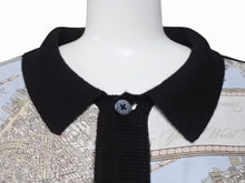 画像をギャラリービューアに読み込む, Supreme シュプリーム Silk Map Cardigan シルクマップカーディガン 23FW シェル アクリル ブラック サイズXL 美品 中古 4b006507