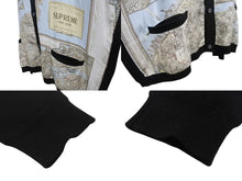 画像をギャラリービューアに読み込む, Supreme シュプリーム Silk Map Cardigan シルクマップカーディガン 23FW シェル アクリル ブラック サイズXL 美品 中古 4b006507