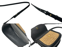 Load image into Gallery viewer, 極美品 YVES SAINT LAURENT イヴサンローラン カイラ ミニショルダーバッグ 634818 ラフィア レザー ベージュ ゴールド金具 中古 4b006528